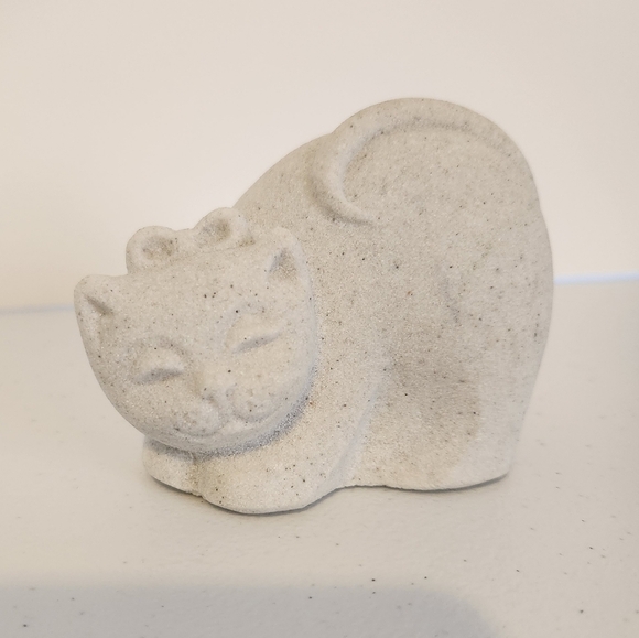Vintage Marbell Stone Art Museum Belgium 3" Modern Marble Cat Sculpture Figurine - Picture 7 of 7